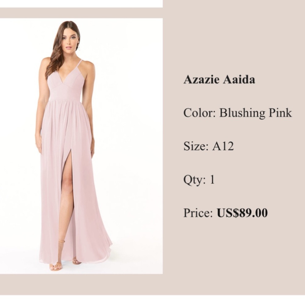 Azazie Aaida Blushing Pink Dress